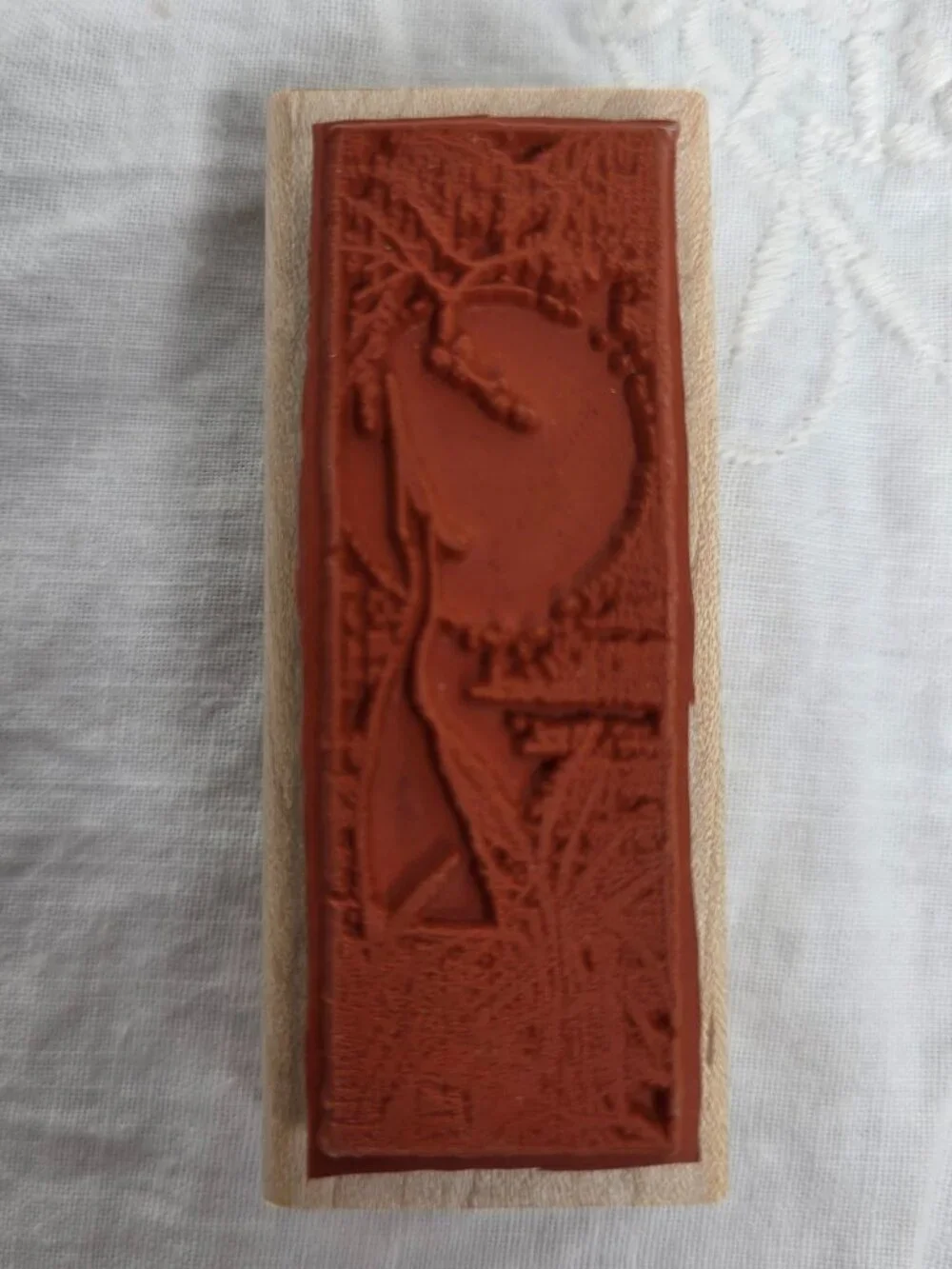 Vintage Stampin Up Oriental Brush Strokes Set of 4Wood Block Stamps 2004 CardArt